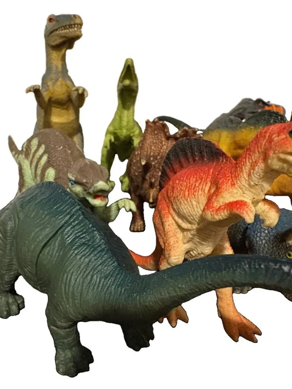 Mixed Lot of 13 Plastic Dinosaurs Toy Figures